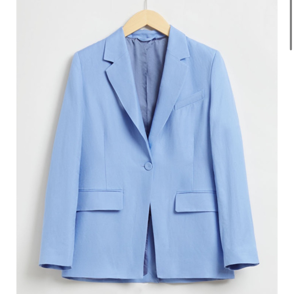 & other stories baby blue suit